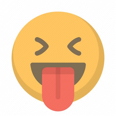 Closed Crazy Emoji Eye Face Toungue Wild Icon Download On