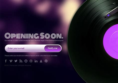 Retro Musique Coming Soon Wordpres Wordpress Themes Creative Market