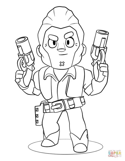 1 2 3 4 5. Brawl Stars Colt coloring page | Free Printable Coloring Pages