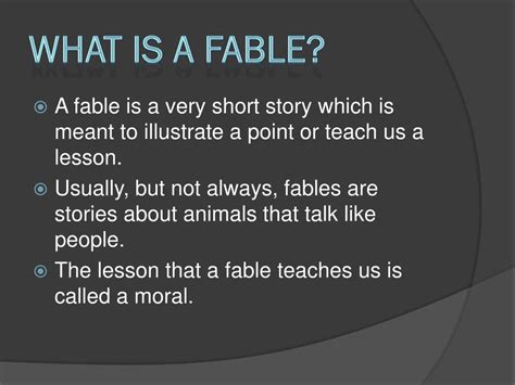 Ppt Fables Powerpoint Presentation Free Download Id4927213