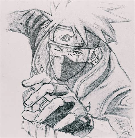 Kakashi Hatake Drawing Pencil Sketch Colorful Realistic Art Images Porn Sex Picture