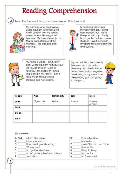 Sentence transformation & rephrasing exercises. Reading Comprehension worksheet - Free ESL printable wo ...