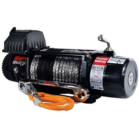 warrior winches 8000 sr 8 000 lb spartan series planetary gear winch with synthetic rope