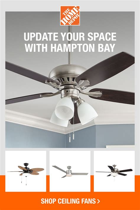 Scope out installation site 1:01 step 2: Explore stylish Hampton Bay Fans from The Home Depot ...