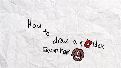 How To Draw Bacon Hair Youtube