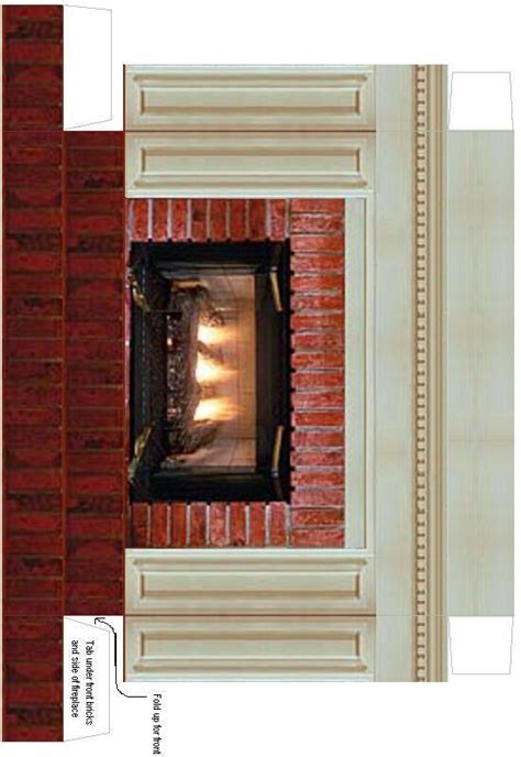 Printable Paper Dollhouse Fireplace