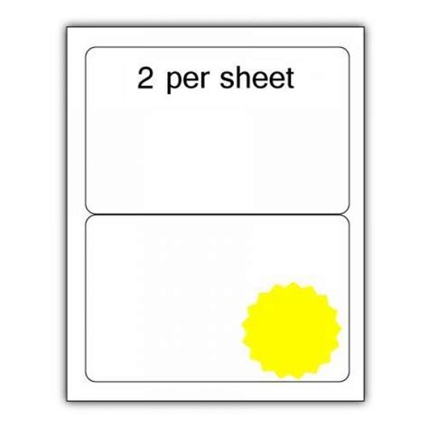 A4 Fluorescent Labels 200x144mm 2 Per Sheet 100 Sheets