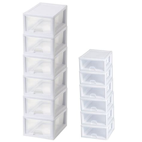 Sterilite 16 Qt Clear Stacking Storage Drawer Container 6 Pack 6 Qt