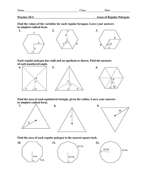 Https://tommynaija.com/worksheet/area Of Regular Polygons Worksheet