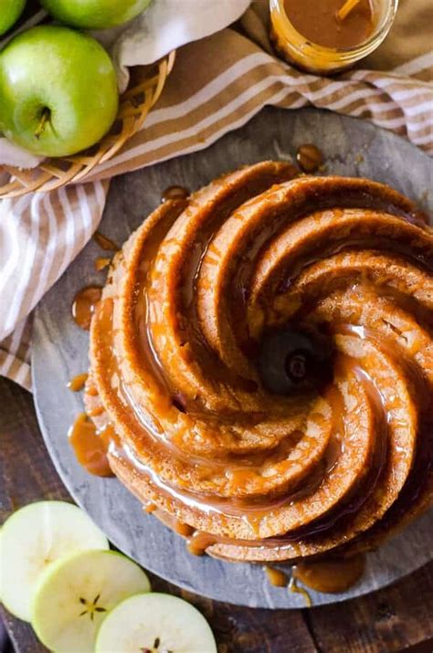 Double Caramel Apple Bundt Cake • The Crumby Kitchen