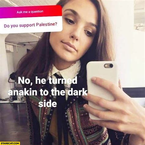 Do You Support Palestine No He Turned Anakin To The Dark Side Instagram Question