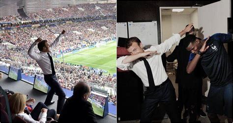 Pics Of French President Macrons ‘pogba Dab After Frances World Cup
