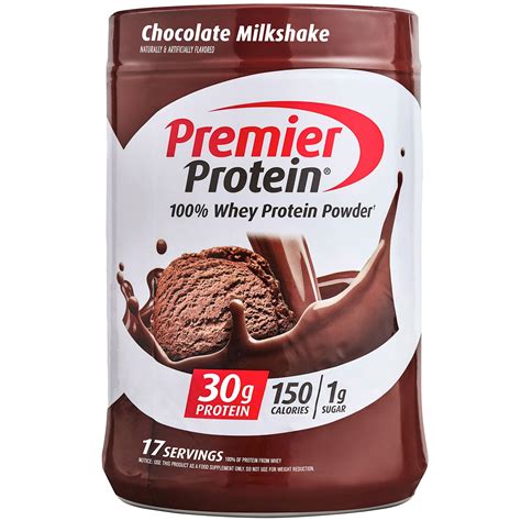 Premier Protein 100% Whey Protein Powder, Chocolate Milkshake, 30g ...