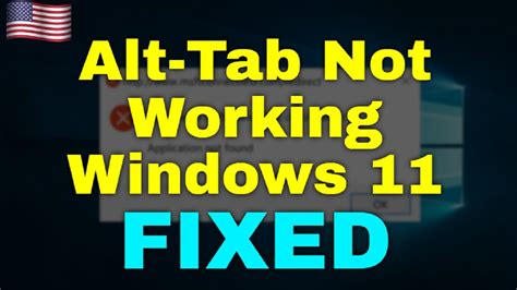 How To Fix Alt Tab Not Working Windows 11 Youtube