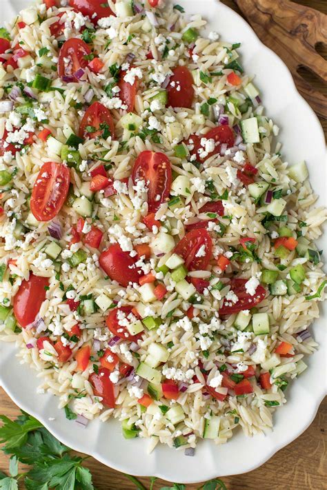 Greek Orzo Salad Recipe Peas And Crayons Blog
