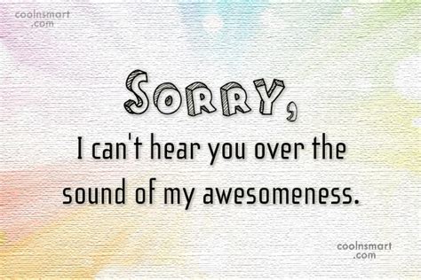 Quote Sorry I Cant Hear You Over The Sound Of My Awesomeness