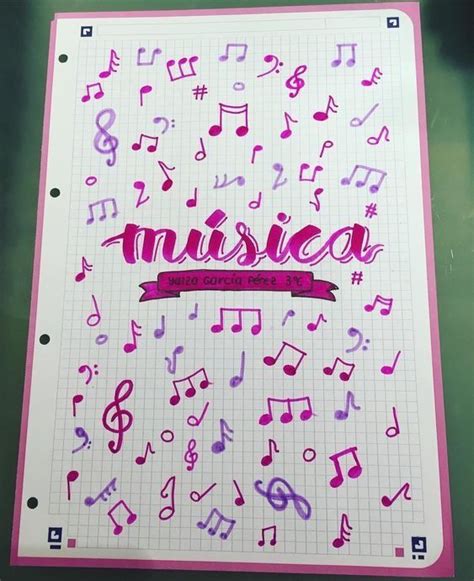 Capa De Caderno De Música 🎶 Portadas De Musica Portada De Cuaderno