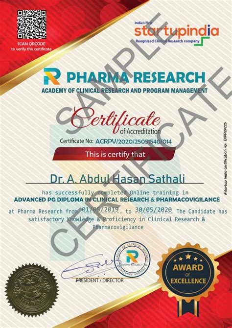 Pg Diploma In Clinical Research Advanced Professional Pg Diploma