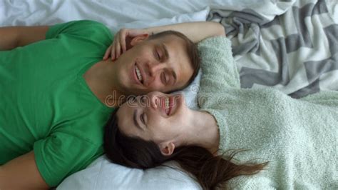 Romantic Couple Lying On The Bed Face To Face Stock Footage Video Of Domestic Closeup 113443232