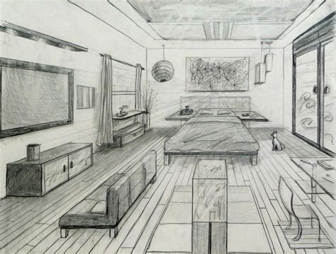 One Point Perspective By Namora5 On Deviantart Perspective Room