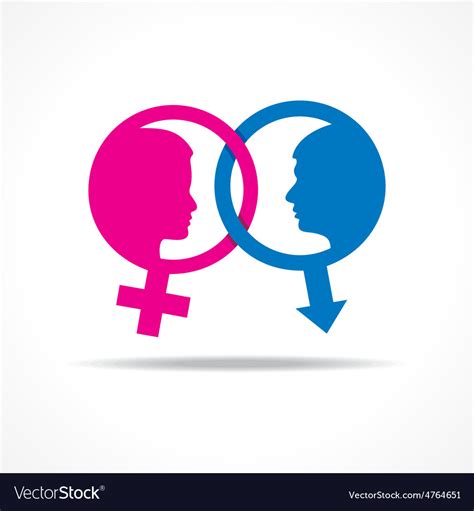 Male And Female Symbol And Face Stock Royalty Free Vector