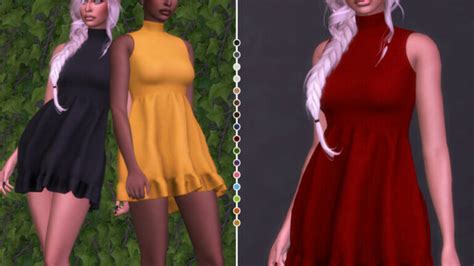 Norah Dress By Plumbobs N Fries At Tsr Lana Cc Finds
