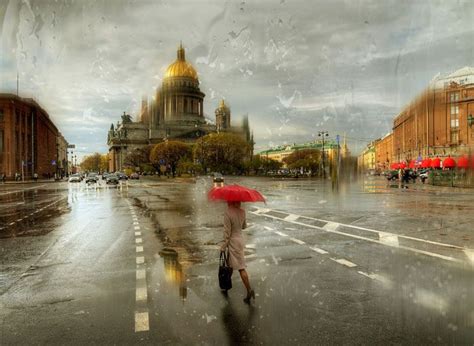 Rainy Russian Street Photography Looks Like Oil Paintings Cityscape