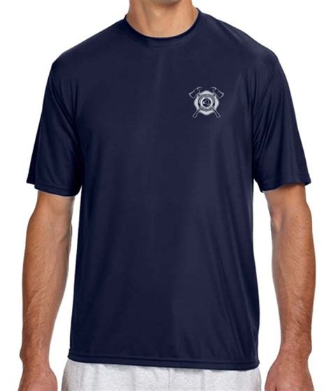 Dry Fit Short Sleeve Single Color Printed T Shirt Navy Local 137