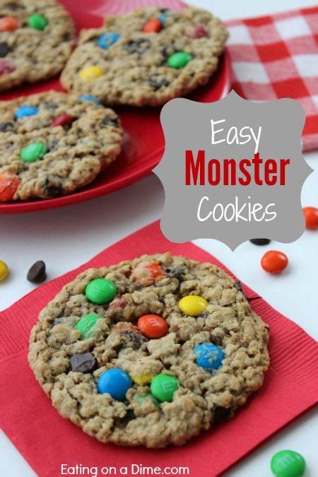 Quick And Easy Monster Cookies Eating On A Dime Monster Cookies