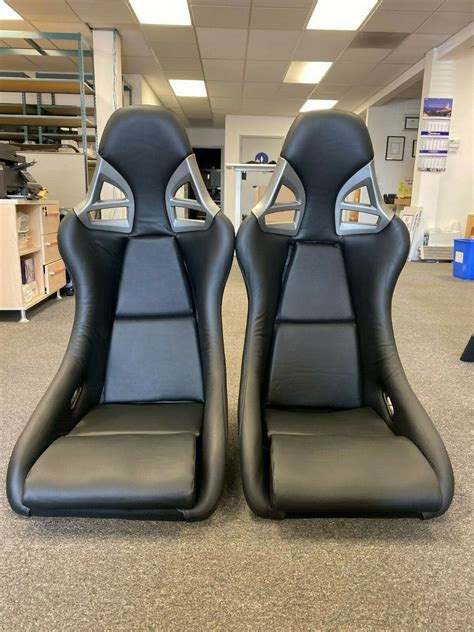 2 Seats For Porsche 997 Style Gt3 Pair Seats Black Pu Leather