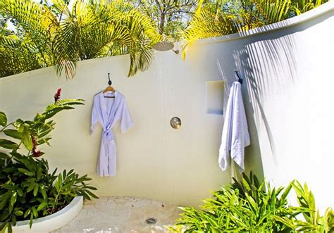 An Outside Shower At Bougainvillea House Outdoor Shower Island Time