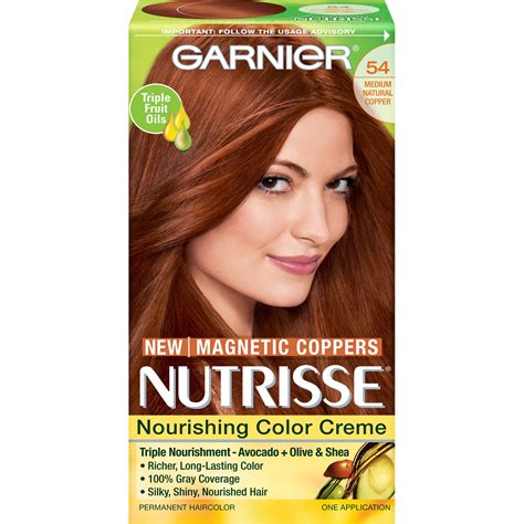 Garnier Hair Color Nutrisse Nourishing Creme 643 Light Natural Copper Ginger Snap Permanent