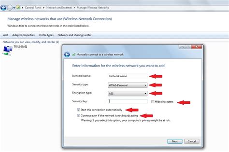 Select either a network printer, or a printer attached to another computer or network printer and click next. How to manually add a wireless network in Windows 7 and ...