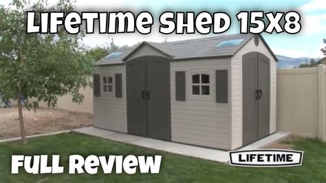 10 best lifetime resin sheds of september 2020. Lifetime Garden Sheds 60079 15 x 8 ft Dual Entry Plastic ...