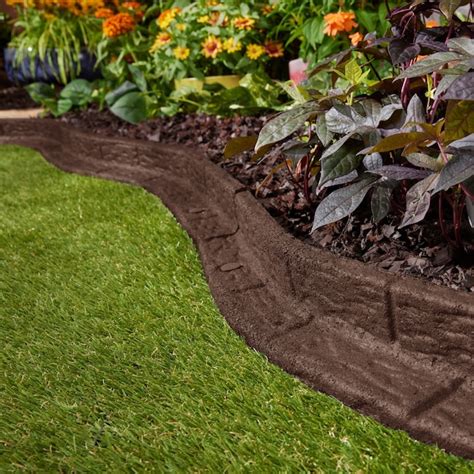 Rubberific 24 Ft X 3 In 6 Pack Brown Rubber Landscape Edging Section In