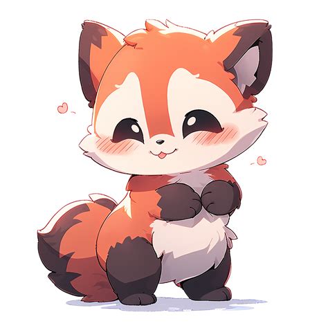 Kawaii Red Panda Clipart Illustration Ai Generative 28753030 Png