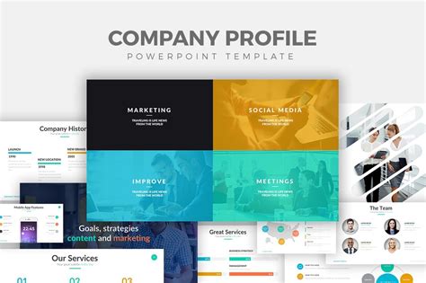 Free Company Profile Powerpoint Templates For Presentations