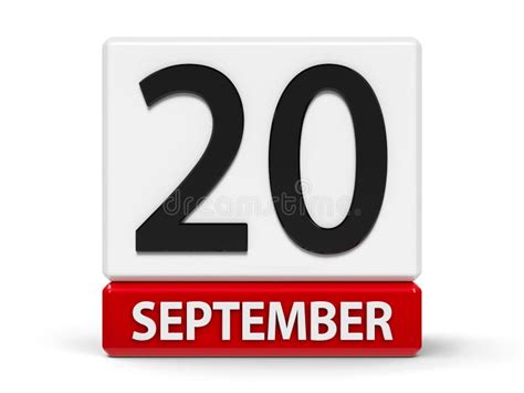 Calendar 20th Of September Stock Vector Illustration Of Organize