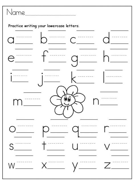 Lower Case Alphabet Worksheets Activity Shelter Easy Kindergarten