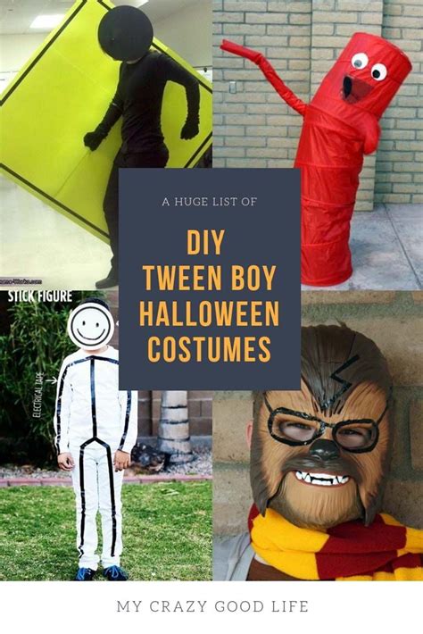Diy Tween Boy Costume Ideas Tween Halloween Costumes Tween Boys
