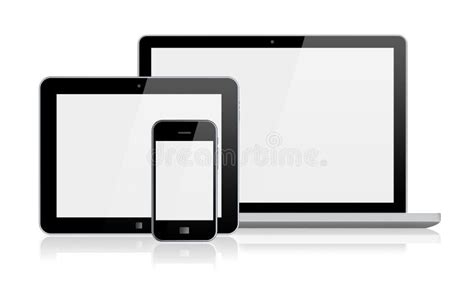 Laptop Tablet Pc And Smartphone Stock Illustration Illustration Of