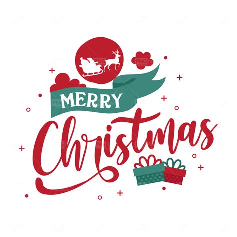 Merry Christmas Lettering Badge Png Photo 1292 Free