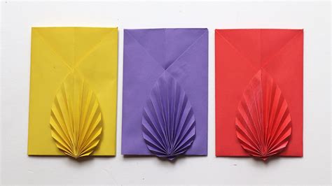 Easy Origami Envelope Making With Leaf Diy Paper Envelope Tutorial In