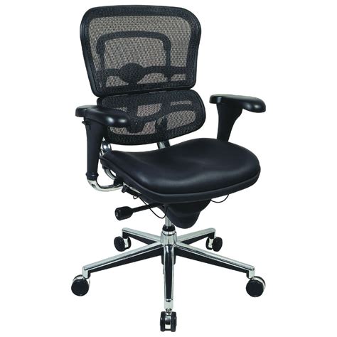 Raynor Ergohuman Chair Mesh Chair With Leather Seat Lem6erglo