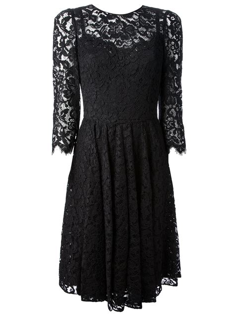 Dolce And Gabbana Lace Dress In Black Lyst