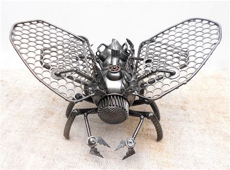 Metal Sculpture Steampunk Butterfly Steampunk Art Figurine Welded