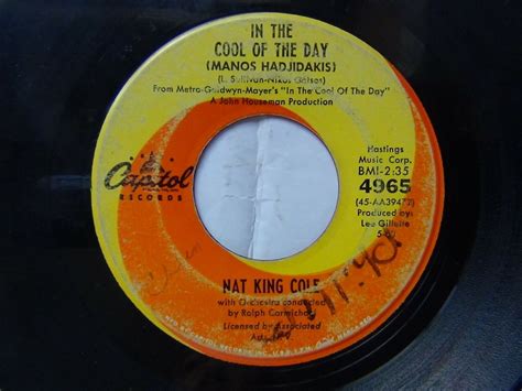 Nat King Cole 45 Those Lazy Hazy Crazy Days Of Summer In The Cool Of The Day Ebay