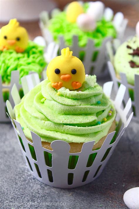 easter cupcakes {eggless} aromatic essence