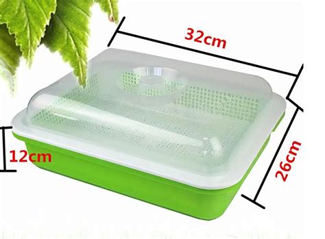 Deep Plastic Nursery Pot Trays With Lids Plant Wheat Sprout Seed Box In
