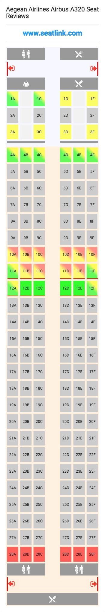 Aegean Airlines Airbus A320 Seating Chart Updated January 2020 Seatlink